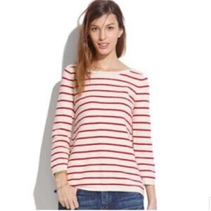 Madewell | Seaside Side-Zip Wool Blend Striped Sweater Size Small